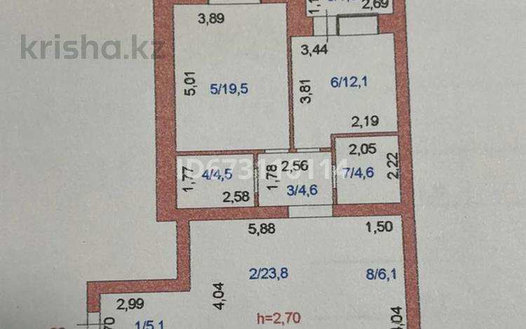 3-комнатная квартира, 81.8 м², 3/5 этаж, Жумагали Тлеулина 110 за 26.5 млн 〒 в Кокшетау — фото 2