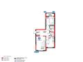 2-комнатная квартира · 72 м² · 3/9 этаж, Рыскулова за ~ 48.1 млн ₸ в Шымкенте, Аль-Фарабийский р-н