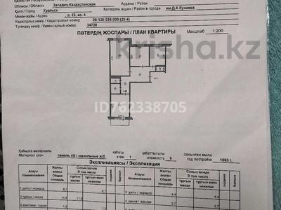 3-бөлмелі пәтер · 65.3 м² · 1/9 қабат, мкр Кунаева 25 — Школа 44, бағасы: 25 млн ₸ в Уральске