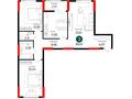 3-комнатная квартира · 83.01 м², пр. Улы Дала за ~ 46.5 млн ₸ в Астане, Нура р-н — фото 3