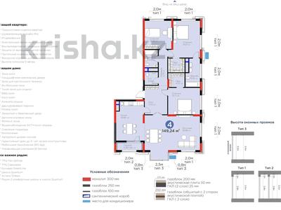 4-бөлмелі пәтер · 150 м² · 6/14 қабат, Кайым Мухамедханов — Без комиссии 🪀🪀🪀, бағасы: ~ 125.8 млн ₸ в Астане, Нура р-н