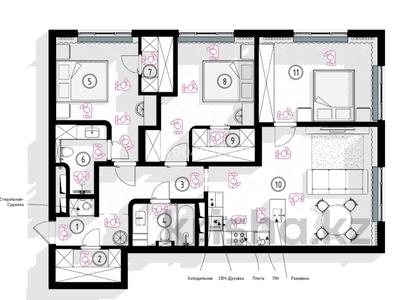 4-комнатная квартира · 110.5 м² · 5/7 этаж, мкр Коктобе, Талгат Бигелдинов 1/2 за 147 млн ₸ в Алматы, Медеуский р-н