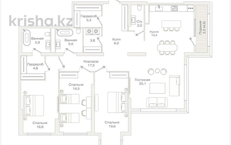 4-комнатная квартира · 154.6 м² · 4/9 этаж, Проспект Аль-Фараби и улица Маркова — ПРОДАЖА БЕЗ КОМИССИИ ! за ~ 227.6 млн ₸ в Алматы, Бостандыкский р-н — фото 2