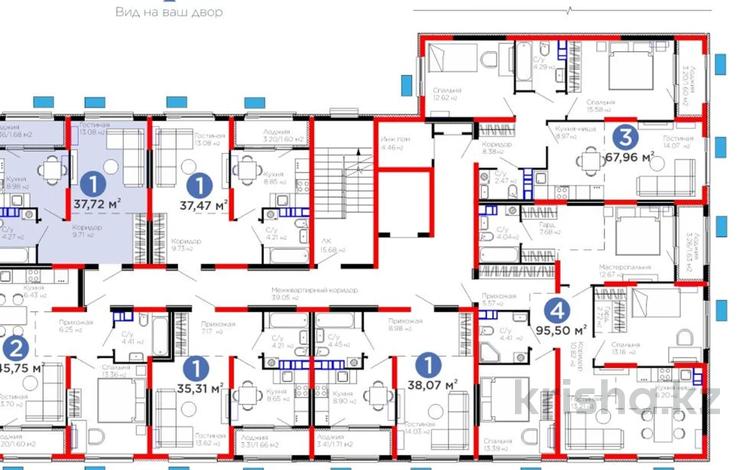 1-комнатная квартира · 37.71 м² · 5/6 этаж, Тараз 8/1 за ~ 26.4 млн ₸ в Алматы, Турксибский р-н — фото 2