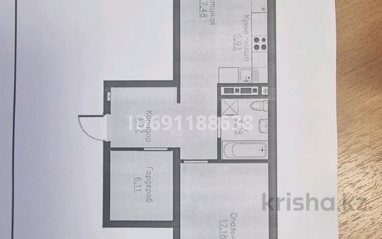 2-бөлмелі пәтер, 62.25 м², 7/9 қабат, А62 участок 2 — нурлы жол, бағасы: 19 млн 〒 в Астане, Алматы р-н — фото 2