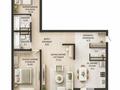 3-бөлмелі пәтер · 108.2 м² · 9/12 қабат, Нұрсәт ш/а 4, бағасы: 59.1 млн ₸ в Шымкенте, Каратауский р-н — фото 2