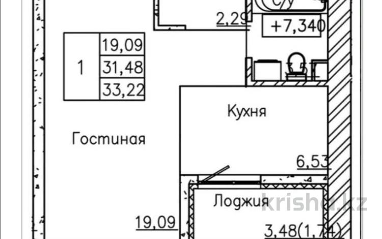 1-бөлмелі пәтер · 33.4 м² · 3/9 қабат, Сыганак 12, бағасы: ~ 21.7 млн ₸ в Астане, Нура р-н — фото 3
