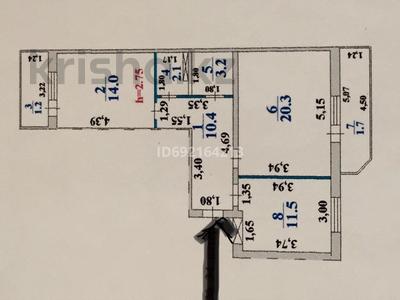 2-бөлмелі пәтер, 64.4 м², 2/7 қабат, Каскелен — Жазира, бағасы: 26 млн 〒