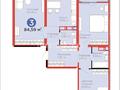 3-бөлмелі пәтер · 85 м² · 10/12 қабат, Улы Дала 14, бағасы: ~ 39 млн ₸ в Астане, Нура р-н