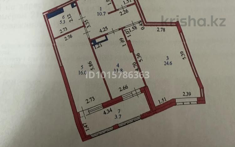 2-бөлмелі пәтер · 75 м², Кабанбай батыра 9, бағасы: 90 млн ₸ в Астане, Нура р-н — фото 2