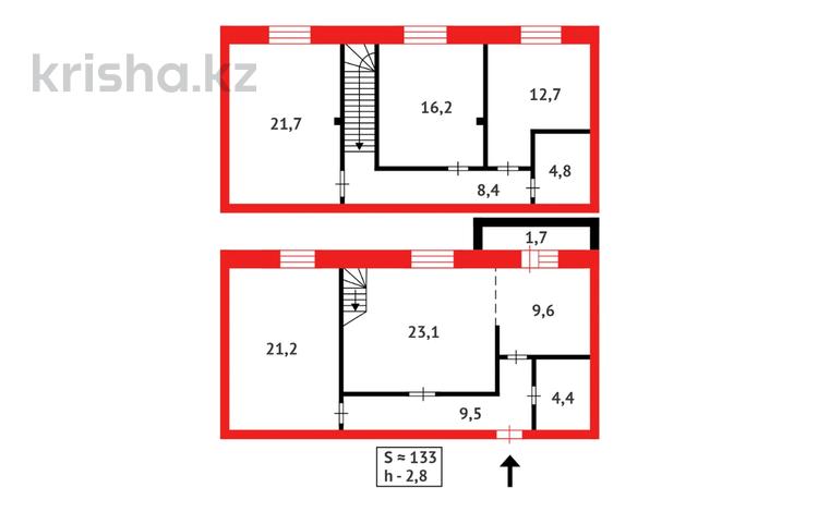 5-комнатная квартира · 133 м² · 5/6 этаж, мкр Юго-Восток, Сатыбалдина 27/2 за ~ 70 млн ₸ в Караганде, Казыбек би р-н — фото 14