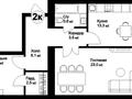 2-комнатная квартира · 68 м² · 10/12 этаж, Жубан Молдагалиев 1 за 24.4 млн ₸ в Астане, Есильский р-н — фото 4