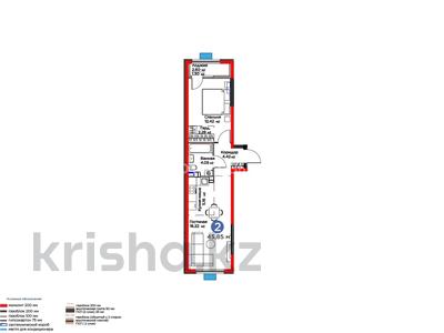 2-бөлмелі пәтер · 46 м² · 6/6 қабат, мкр Гажайып, Бауыржана Момышулы 11/14а, бағасы: 33 млн ₸ в Алматы, Алатауский р-н