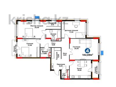4-бөлмелі пәтер · 145 м² · 11/12 қабат, Бухар жырау 33/2, бағасы: 140 млн ₸ в Астане, Есильский р-н