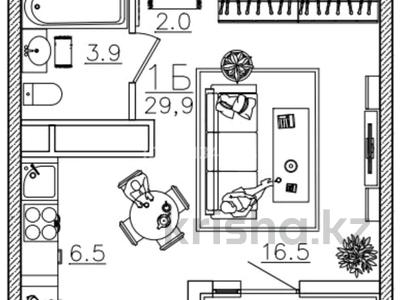 1-бөлмелі пәтер · 30 м² · 8/9 қабат, мкр Акжар, Малинка 9, бағасы: 130 000 ₸ в Алматы, Наурызбайский р-н