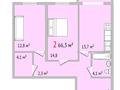 2-комнатная квартира, 66.3 м², 1/5 этаж, Герасимова 1/1 за ~ 23.2 млн 〒 в Костанае — фото 4