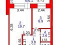 2-бөлмелі пәтер · 42.3 м² · 8/10 қабат, Жилой р-н Юго-Восток 3/1, бағасы: 14.5 млн ₸ в Караганде