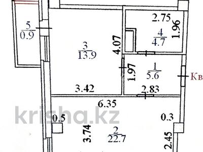 1-комнатная квартира · 48 м² · 7/12 этаж, Кошкарбаева 40/1 за 170 000 ₸ в Астане, Алматы р-н