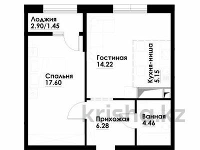 2-бөлмелі пәтер · 50 м² · 7/12 қабат, ул. Фадеева, 38г, бағасы: 28 млн ₸ в Алматы, Алатауский р-н
