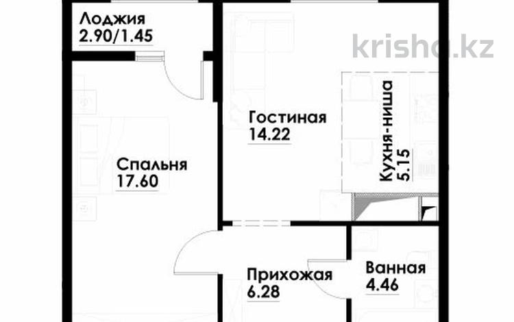 2-бөлмелі пәтер · 50 м² · 7/12 қабат, ул. Фадеева, 38г, бағасы: 28 млн ₸ в Алматы, Алатауский р-н — фото 10