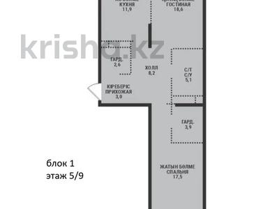 2-комнатная квартира · 72 м² · 5/9 этаж, мкр Ботакоз 5 — Рыскулова Момышулы за 39.6 млн ₸ в Алматы, Алатауский р-н