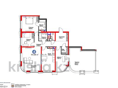 4-комнатная квартира · 152 м², Кунаева за ~ 195.4 млн ₸ в Шымкенте, Аль-Фарабийский р-н