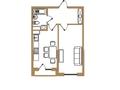 1-бөлмелі пәтер · 41.8 м² · 4/6 қабат, Қайрат ш/а. уч. 377, бағасы: 22.5 млн ₸ в Алматы, Турксибский р-н — фото 2