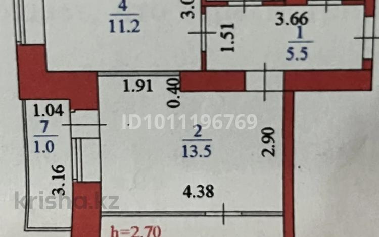 2-комнатная квартира · 48 м² · 5/9 этаж, Кудайбердыулы 23 за 27 млн ₸ в Астане, Алматы р-н — фото 2