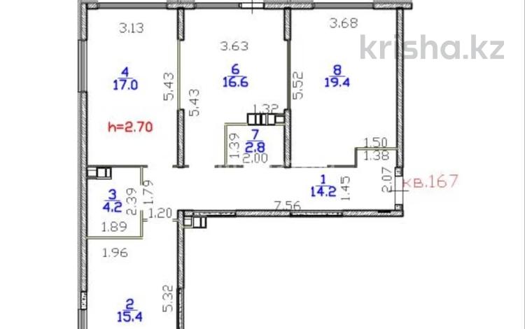 3-комнатная квартира · 90.6 м² · 5/6 этаж, Кайрат микрорайон 716/14 за 53 млн ₸ в Алматы, Турксибский р-н — фото 4