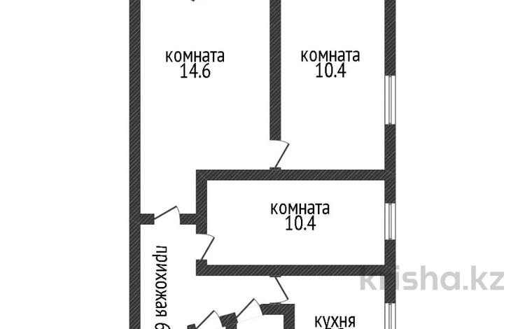 3-бөлмелі пәтер, 75.4 м², 10/13 қабат, 7-й Микрорайон 13, бағасы: 25.5 млн 〒 в Костанае — фото 2