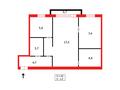 2-бөлмелі пәтер · 44.4 м² · 4/5 қабат, Жаңа қала ш/а., Ермекова 39, бағасы: 22.5 млн ₸ в Караганде, Казыбек би р-н — фото 12