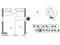 2-бөлмелі пәтер · 57.4 м² · 7/13 қабат, Райымбека 15Б — Суюнбая, бағасы: ~ 43.9 млн ₸ в Алматы, Жетысуский р-н