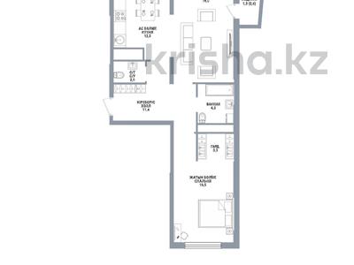 2-бөлмелі пәтер · 71 м² · 6/16 қабат, Сатпаева 90/58, бағасы: 55 млн ₸ в Алматы, Бостандыкский р-н