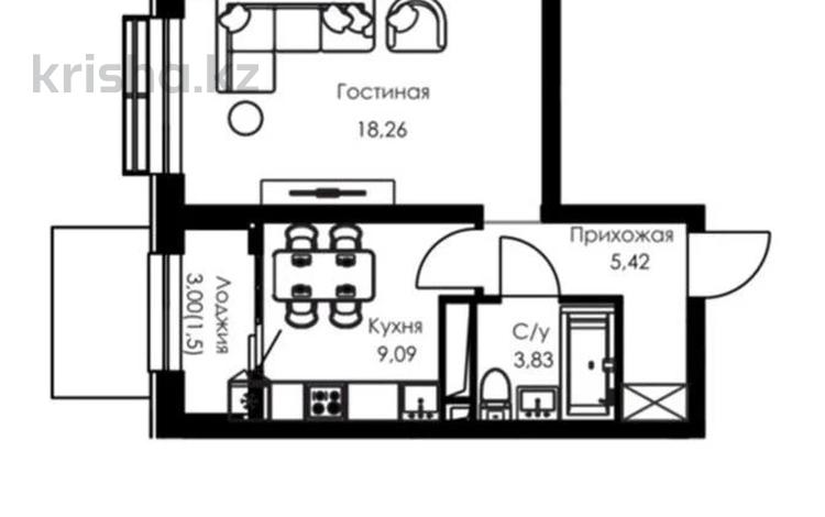 1-комнатная квартира · 38.1 м² · 2/7 этаж, мкр Кайрат, Туркестан 115 за ~ 22.2 млн ₸ в Алматы, Турксибский р-н — фото 4