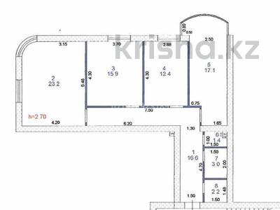 3-бөлмелі пәтер · 91.8 м² · 5/5 қабат, 3-й мкр 18, бағасы: 22 млн ₸ в Актау