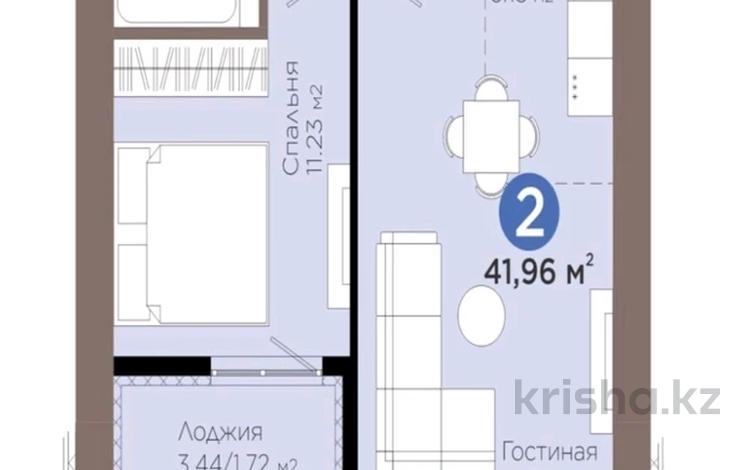 2-бөлмелі пәтер · 41.96 м² · 6/9 қабат, Е 909 29, бағасы: 27.5 млн ₸ в Астане, Нура р-н — фото 2